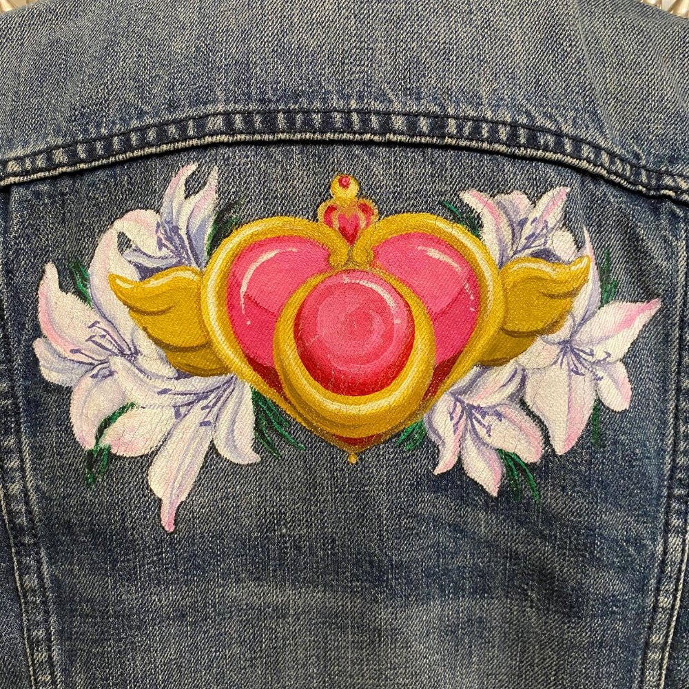 Handpainted Sailor Moon Jean Jacket